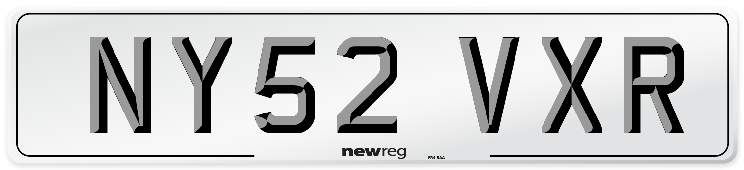 NY52 VXR Number Plate from New Reg